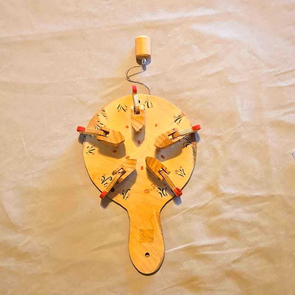 Vintage Chickens Pecking for Corn Paddle Board from Babcock's Store Octavia, OK